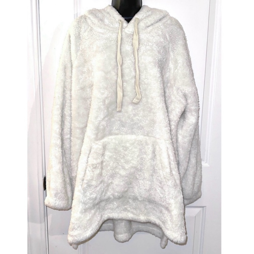 Zenana Outfitters white/cream soft fleece pullover - Picture 2 of 5